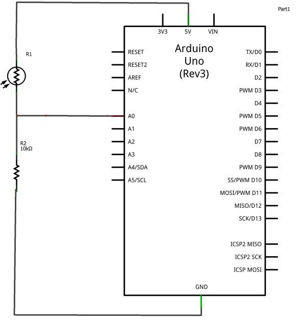 arduino and ldr schematic