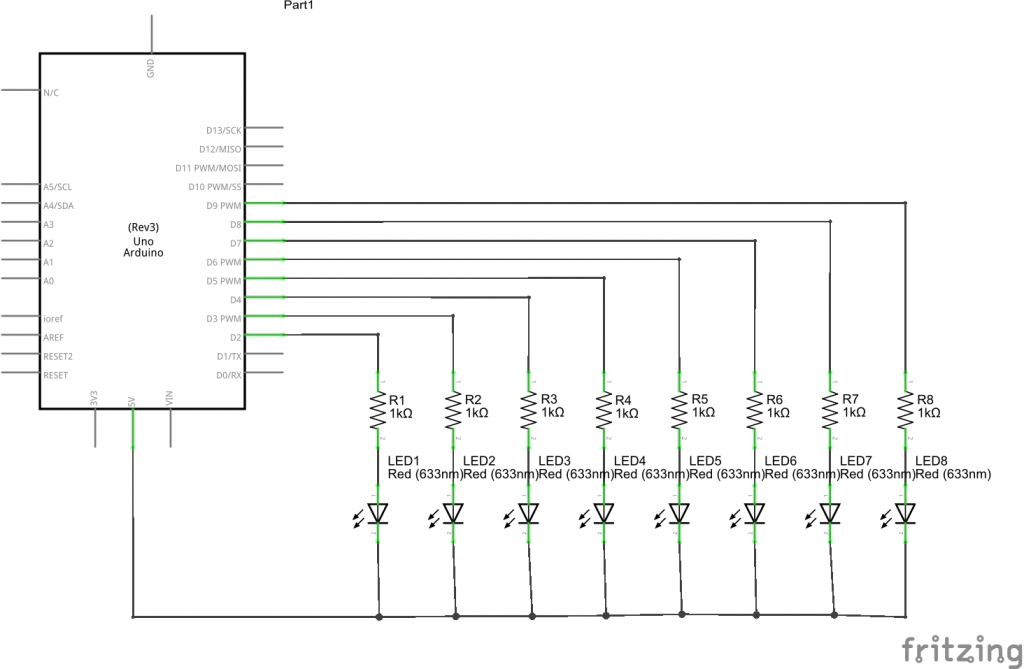 multiple leds schematic