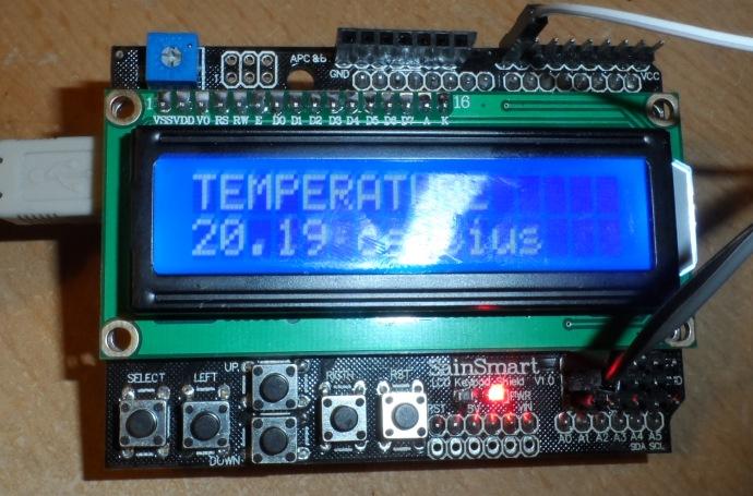 lcd temperature display