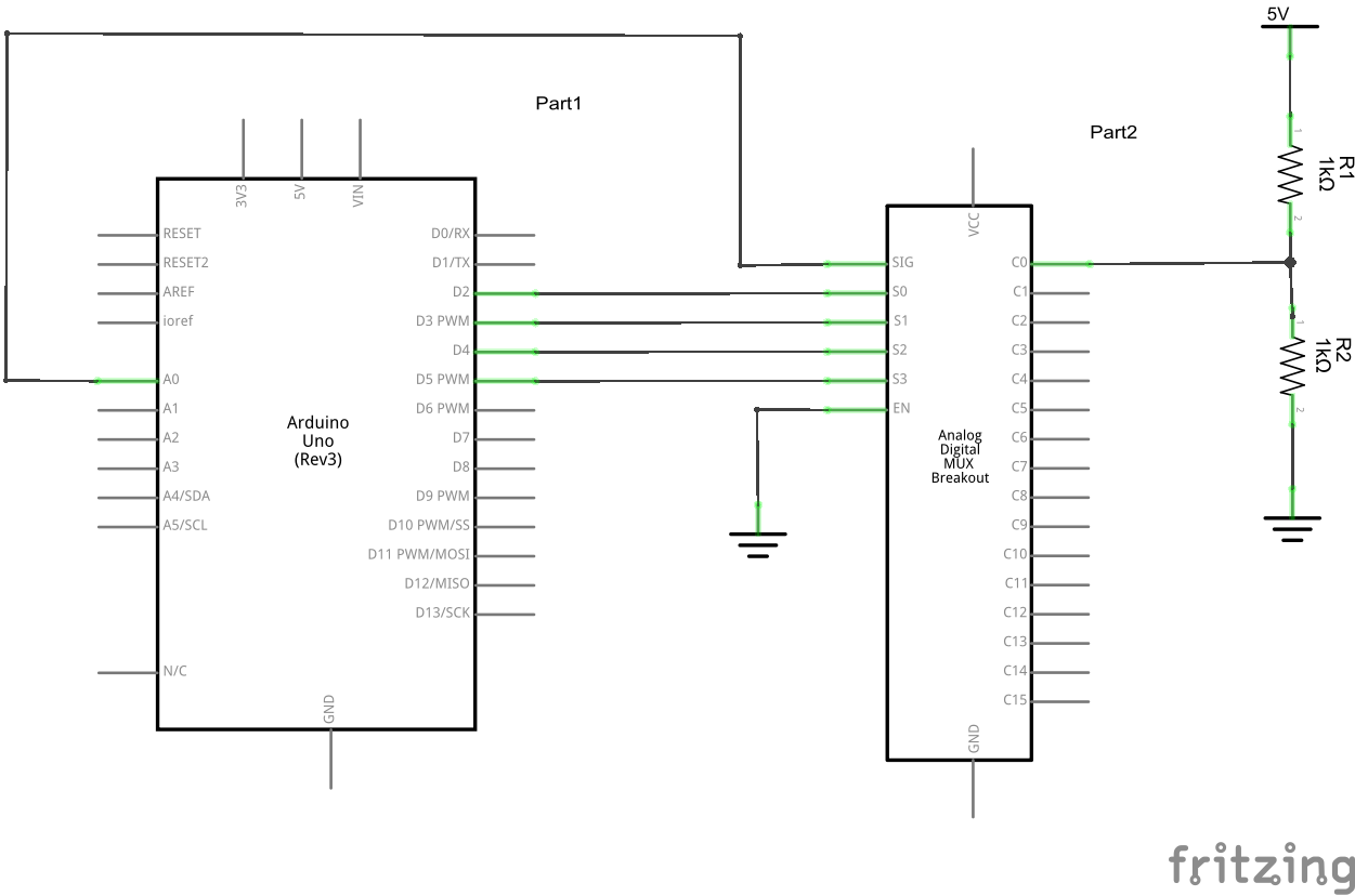 Arduino and 4067 schem