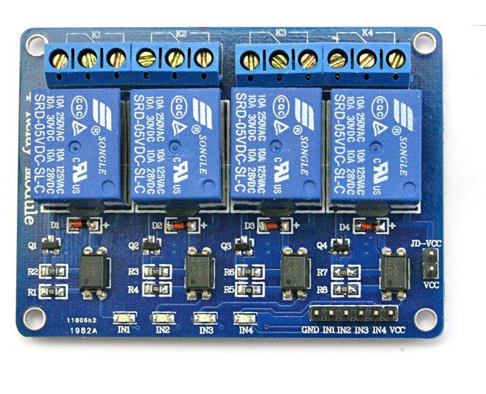 Relè Wifi Modulo Relè 4 Canali DC 12V - Con Optocoupler E