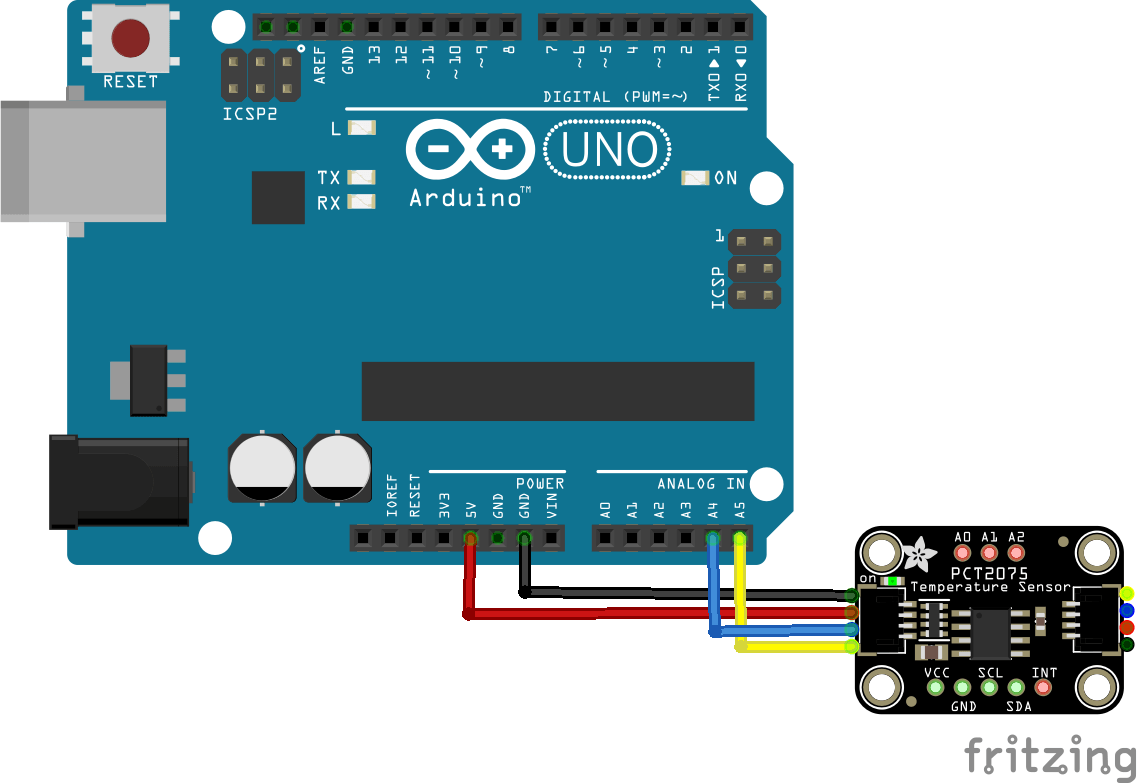 arduino and PCT2075